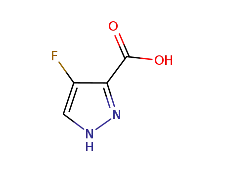 Molecular Structure of 881668-91-3 (1H-Pyrazole-3-carboxylic acid, 4-fluoro-)