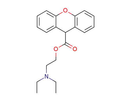 Molecular Structure of 24539-72-8 (9H-Xanthene-9-carboxylic acid 2-(diethylamino)ethyl ester)