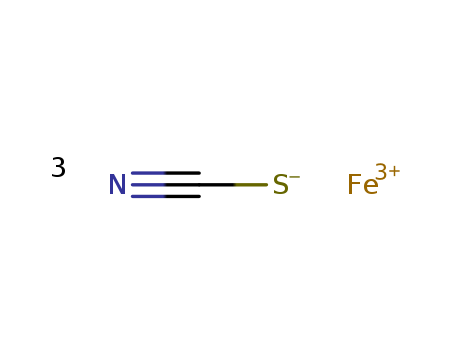 4119-52-2,FERRIC THIOCYANATE,Ironthiocyanate (6CI); Iron thiocyanate (Fe(SCN)3) (7CI); Ferric isothiocyanate;Ferric thiocyanate; Iron isothiocyanate; Iron(3+) thiocyanate
