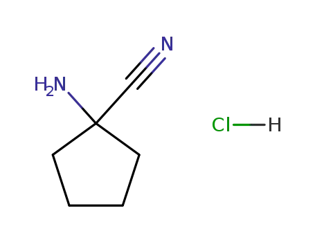 Molecular Structure of 16195-83-8 (1-aminocyclopentane carbonitrile, HCl)