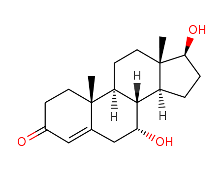 62-83-9,7-hydroxytestosterone,Androst-4-en-3-one,7a,17b-dihydroxy- (7CI,8CI); 7a,17b-Dihydroxyandrost-4-en-3-one; 7a-Hydroxytestosterone; NSC 51179