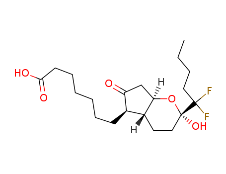 333963-40-9,Lubiprostone,Cyclopenta[b]pyran-5-heptanoic acid, 2-(1,1-difluoropentyl)octahydro-2-hydroxy-6-oxo-,(2R,4aR,5R,7aR)-;Amitiza;Lubiprostone;