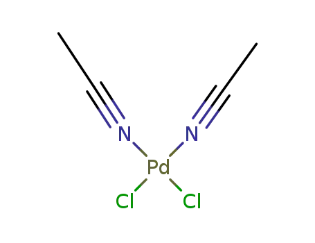 Molecular Structure of 14592-56-4 (Bis(acetonitrile)dichloropalladium(II))