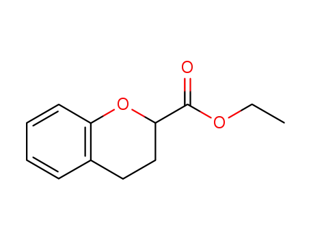 Molecular Structure of 24698-77-9 (2H-1-BENZOPYRAN-2-CARBOXYLIC ACID, 3,4-DIHYDRO-, ETHYL ESTER)