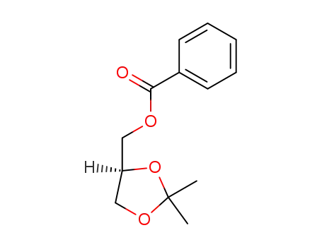 Molecular Structure of 111467-66-4 (1,3-Dioxolane-4-methanol, 2,2-dimethyl-, benzoate, (S)-)