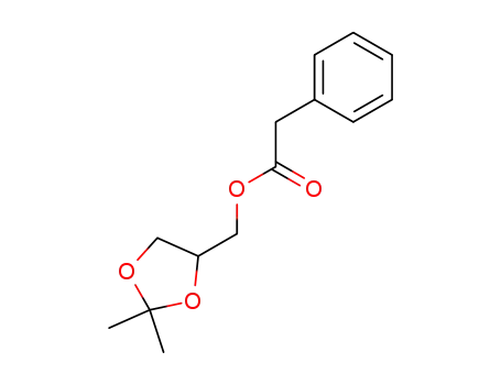Molecular Structure of 111219-29-5 (Benzeneacetic acid, (2,2-dimethyl-1,3-dioxolan-4-yl)methyl ester)