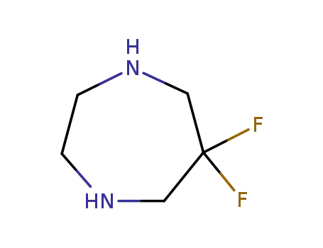 Molecular Structure of 529509-58-8 (6,6-Difluorohexahydro-1H-1,4-diazepine)