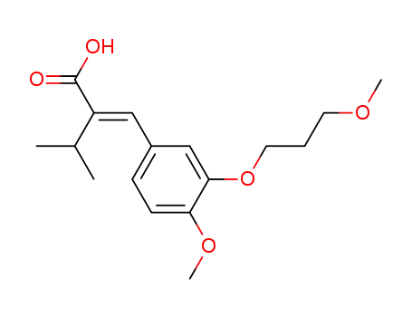 Molecular Structure of 387868-07-7 (2-Isopropyl-3-[4-methoxy-3-(3-methoxypropoxy)phenyl]acrylic acid)