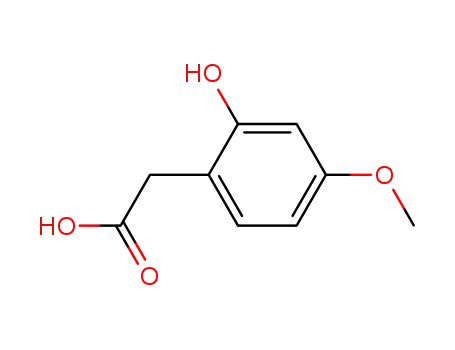 Molecular Structure of 20503-09-7 (2-(2-hydroxy-4-methoxyphenyl)acetic acid)