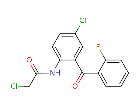 Molecular Structure of 2836-40-0 (2-chloro-N-[4-chloro-2-(2-fluorobenzoyl)phenyl]acetamide)