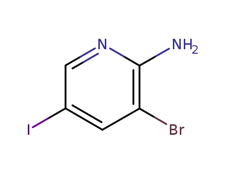 Molecular Structure of 697300-73-5 (3-Bromo-5-iodopyridin-2-amine)