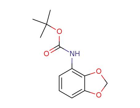 Molecular Structure of 111081-10-8 (TERT-BUTYL 1,3-BENZODIOXOL-4-YLCARBAMATE)