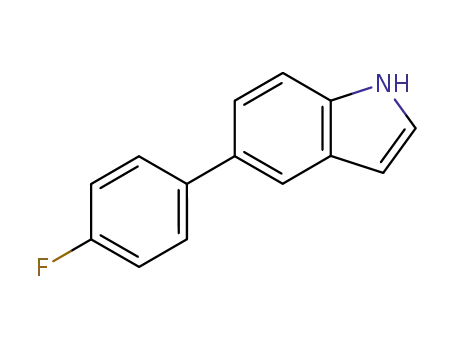 Molecular Structure of 144104-44-9 (5-(4-FLUORO-PHENYL)-1H-INDOLE)