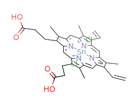 Molecular Structure of 14325-05-4 (TIN PROTOPORPHYRIN IX DICHLORIDE)