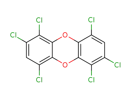 Molecular Structure of 39227-62-8 (1,2,4,6,7,9/1,2,4,6,8,9-Hexachlorodibenzo-p-dioxin)