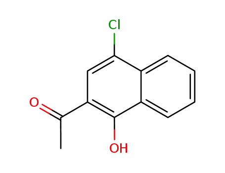 Molecular Structure of 530740-47-7 (1-(4-CHLORO-1-HYDROXY-NAPHTHALEN-2-YL)-ETHANONE)