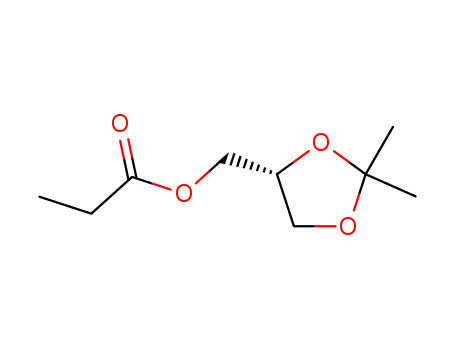 Molecular Structure of 62244-19-3 (1,3-Dioxolane-4-methanol, 2,2-dimethyl-, propanoate, (R)-)