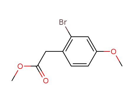 Molecular Structure of 198630-93-2 (METHYL-2-BROMO-4-METHOXYPHENYLACETATE)