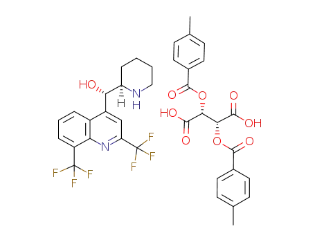 (+)-(11S,12R)-erythro-mefloquine, O,O-(-)-di-p-toluoyl-L-tartrate