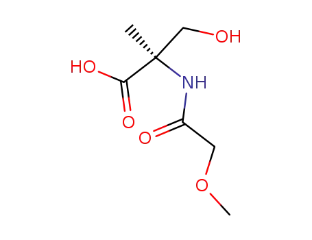 Molecular Structure of 121704-29-8 (Serine,  N-(methoxyacetyl)-2-methyl-  (9CI))