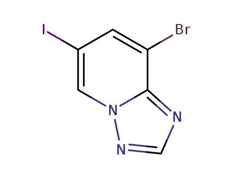 Molecular Structure of 1415314-10-1 (8-bromo-6-iodo-[1,2,4]triazolo[1,5-a]pyridine)