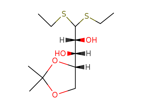 L-Arabinose,4,5-O-(1-methylethylidene)-, diethyl dithioacetal
