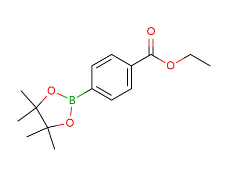 Molecular Structure of 195062-62-5 (ETHYL 4-(4,4,5,5-TETRAMETHYL-1,3,2-DIOXABOROLAN-2-YL)BENZOATE)