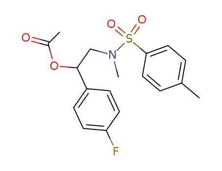 Benzenesulfonamide, N-[2-(acetyloxy)-2-(4-fluorophenyl)ethyl]-N,4-dimethyl-(450-00-0)