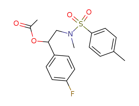 Molecular Structure of 450-00-0 (Benzenesulfonamide, N-[2-(acetyloxy)-2-(4-fluorophenyl)ethyl]-N,4-dimethyl-)