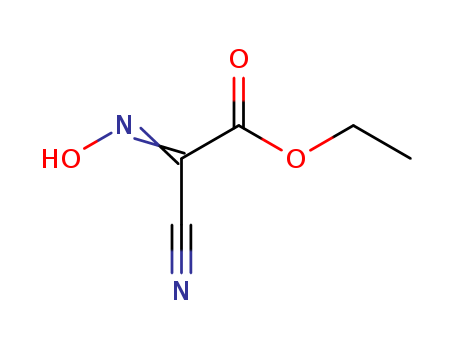 3849-21-6,Ethyl cyanoglyoxylate-2-oxime,Aceticacid, cyano(hydroxyimino)-, ethyl ester (9CI); Glyoxylic acid, cyano-, ethylester, 2-oxime (7CI,8CI); Glyoxylic acid, cyano-, ethyl ester, oxime (6CI);2-Cyano-2-(hydroxyimino)acetic acid ethyl ester; Ethyl2-(hydroxyimino)cyanoacetate; Ethyl 2-cyano-2-(hydroxyimino)acetate; Ethyl2-cyano-2-(hydroxyimino)ethanoate; Ethyl 2-cyano-2-oximinoacetate; Ethyl 2-hydroxyimino-2-cyanoacetate;Ethyl cyano(hydroxyimino)acetate; Ethyl cyanoglyoxylate oxime; Ethylcyanoglyoxylate-2-oxime; Ethyl a-cyano-a-oximinoacetate;NSC 137667; NSC 41021; NSC 42116; Oxyma