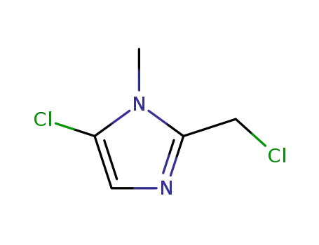 Molecular Structure of 900640-98-4 (5-CHLORO-2-(CHLOROMETHYL)-1-METHYL-1H-IMIDAZOLE)