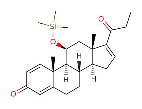 Molecular Structure of 207346-24-5 (21-methyl-11β-(trimethylsiloxy)-pregna-1,4,16-trien-3,20-dione)