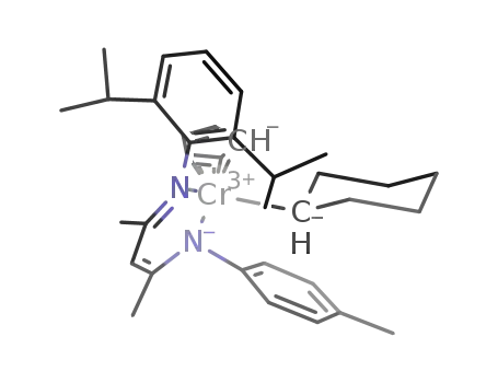 Molecular Structure of 1403767-43-0 (CpCr[DppNC(Me)CHC(Me)NTol](Cy))