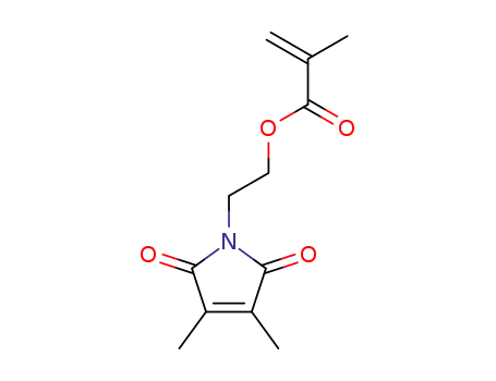 Molecular Structure of 63729-42-0 (2-(2,5-Dihydro-3,4-dimethyl-2,5-dioxo-1H-pyrrol-1-yl)ethyl methacrylate)