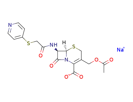 Molecular Structure of 24356-60-3 (Cefapirin sodium)