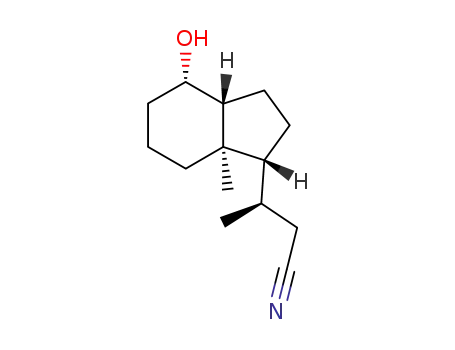 Molecular Structure of 93489-60-2 (3-(4-hydroxy-7a-methyloctahydro-1H-inden-1-yl)butanenitrile)