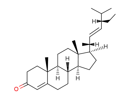 Molecular Structure of 55722-32-2 ((22E,24R)-Stigmasta-4,22-dien-3-one)