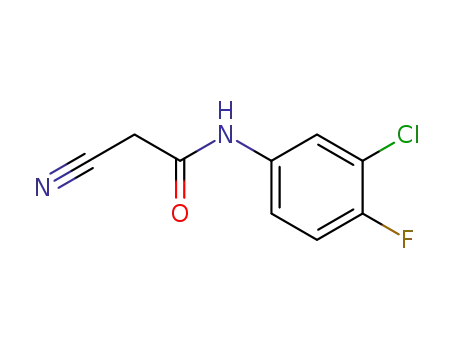 Molecular Structure of 219529-31-4 (N-(3-CHLORO-4-FLUORO-PHENYL)-2-CYANO-ACETAMIDE)