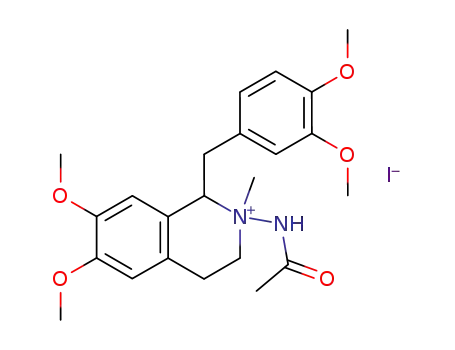 Molecular Structure of 88205-41-8 (Isoquinolinium,2-(acetylamino)-1-[(3,4-dimethoxyphenyl)methyl]-1,2,3,4-tetrahydro-6,7-dimethoxy-2-methyl-, iodide)