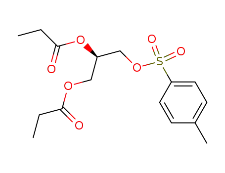 Molecular Structure of 141656-30-6 ((R)-(+)-3-tosyloxypropane-1,2-diol dipropionate)