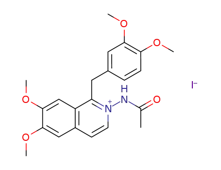 Molecular Structure of 88205-40-7 (Isoquinolinium,2-(acetylamino)-1-[(3,4-dimethoxyphenyl)methyl]-6,7-dimethoxy-, iodide)