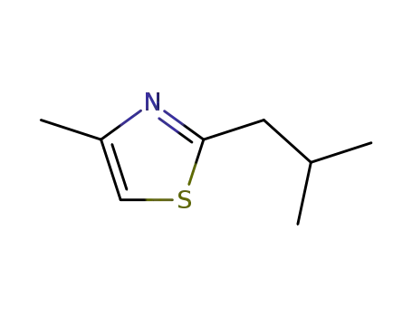 Molecular Structure of 61323-24-8 (2-Isobutyl-4-methylthiazole)