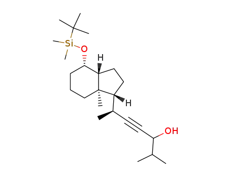Molecular Structure of 263712-12-5 ((8β)-De-A,B-8-(tert-butyldimethylsilyloxy)-22-cholestyne-24-ol)