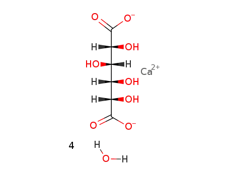 Molecular Structure of 5793-89-5 (D-SACCHARIC ACID CALCIUM SALT TETRAHYDRATE)