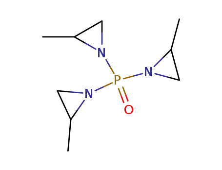 Molecular Structure of 57-39-6 (Tris(2-methyl-1-aziridinyl)phosphine oxide)