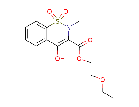 Molecular Structure of 107124-73-2 (4-Hydroxy-2-methyl-1,1-dioxo-1,2-dihydro-1λ<sup>6</sup>-benzo[e][1,2]thiazine-3-carboxylic acid 2-ethoxy-ethyl ester)