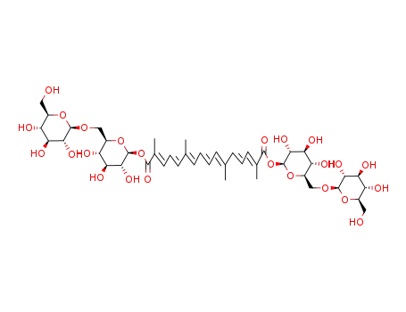 bis[3,4,5-trihydroxy-6-[[3,4,5-trihydroxy-6-(hydroxymethyl)oxan-2-yl]oxymethyl]oxan-2-yl] (2E,4E,6E,8E,10E,12E,14E)-2,6,11,15-tetramethylhexadeca-2,4,6,8,10,12,14-heptaenedioate