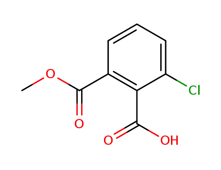 Molecular Structure of 75990-94-2 (2-chloro-6-(methoxycarbonyl)benzoic acid)