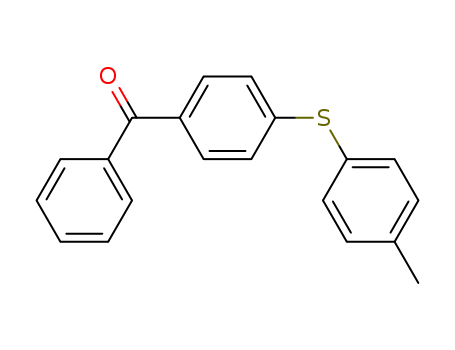 83846-85-9,4-(4-Methylphenylthio)benzophenone,4-(4-Tolylthio)benzophenone;4-(p-Tolylthio)benzophenone;4-Benzoyl-4'-methyldiphenylsulfide;4-Benzoyl-4'-methyldiphenyl thioether;Kayacure BMS;Phenyl(p-tolylthio)phenyl ketone;Quantacure BMS;Speedcure BMS;