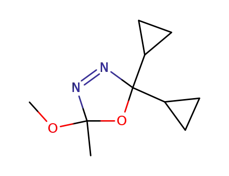 Molecular Structure of 86310-10-3 (5,5-dicyclopropyl-2-methoxy-2-methyl-Δ<sup>3</sup>-1,3,4-oxadiazoline)